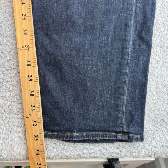 S 7 For All Mankind Jeans Mens 40x33 Blue The Straight Dark Wash Stretch Denim - Picture 5 of 11